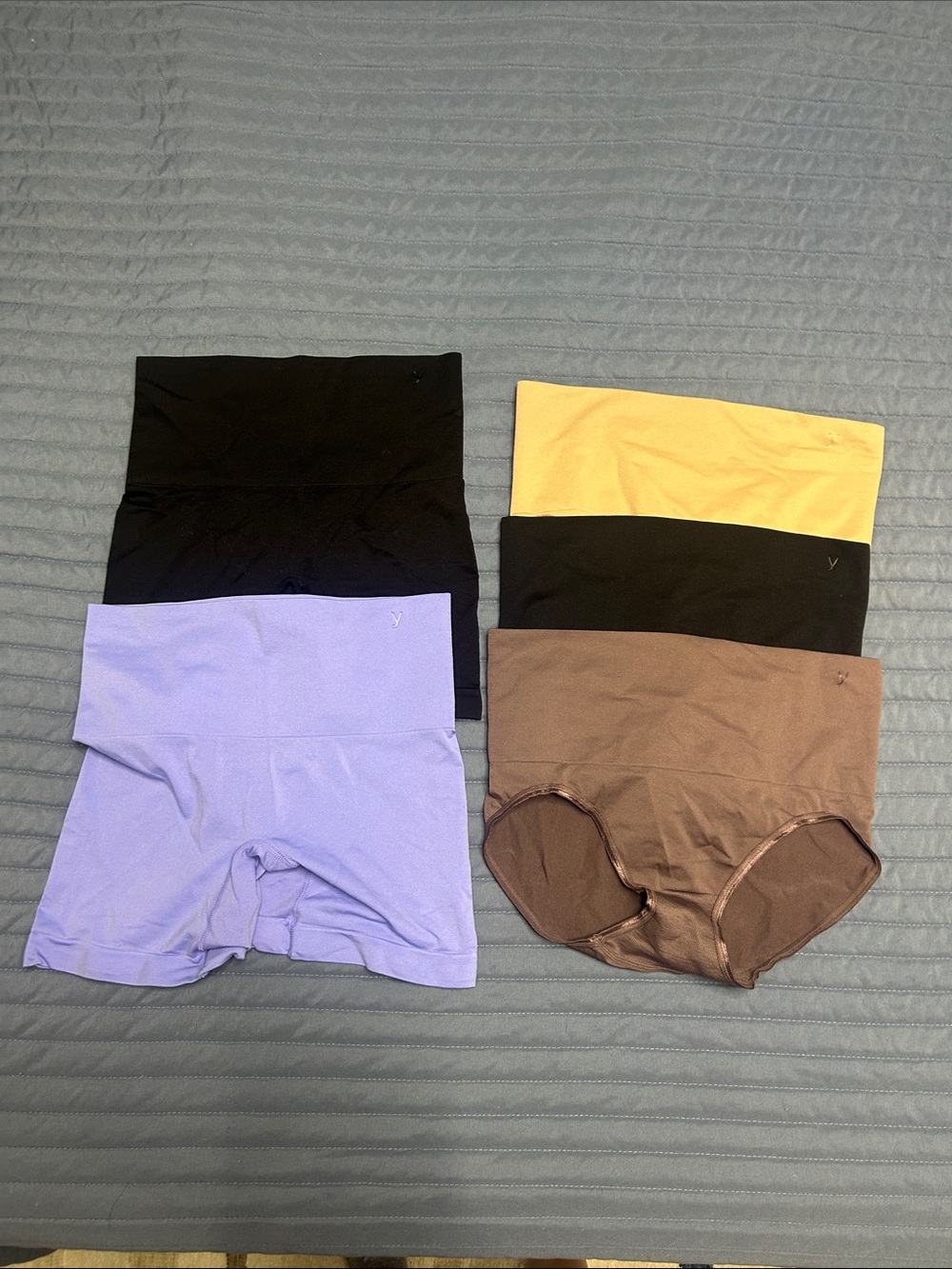 Seamless High-Waist Shapewear Shorts - Black, nude, Lavender, Brown 5 pairs